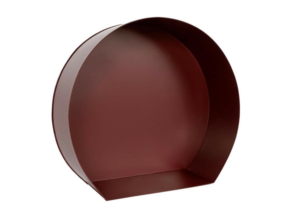 Lot de 3 Etagères Murales Triple 39cm Bordeaux / Or 27463KRBB