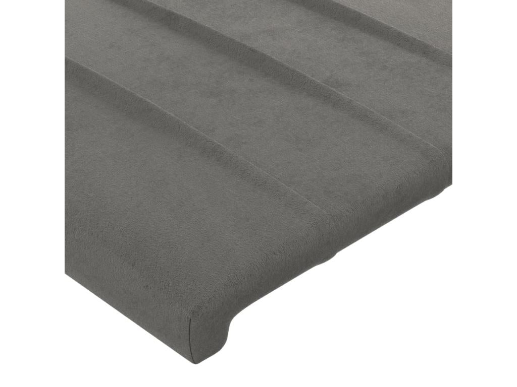 Tête de lit à LED Gris clair 80x5x118/128 cm Velours 20946VHBX