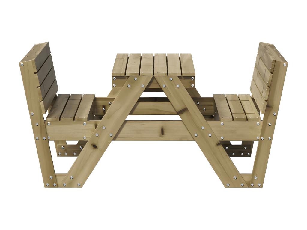 Calmetop - Table de pique-nique pour enfants en bois de pin imprégné 52247MIPU