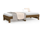 Lit coulissant Marron miel 2x 80x200 cm Bois de pin massif 20752ODHH