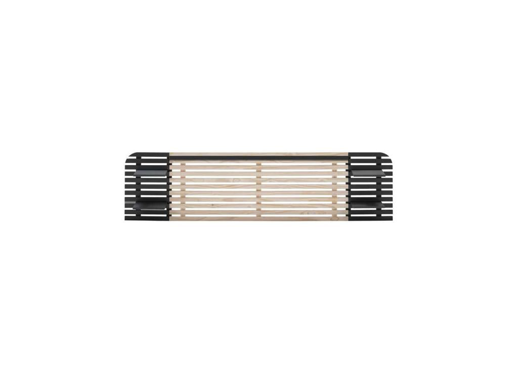 Tête de lit en bois massif Pin blanc/Noir - Nidchicshop 67957YTAC