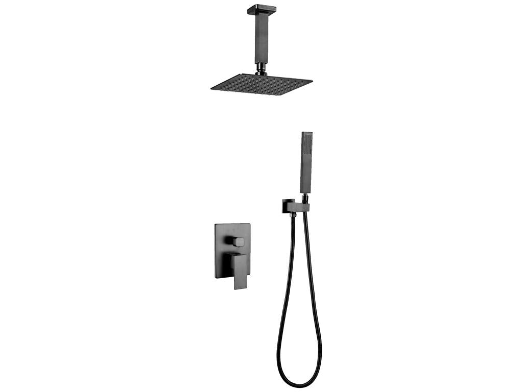 Composition mitigeur de douche au plafond Gun métal - Nidchicshop 51991UIYQ