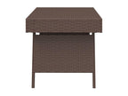 Table d'appoint pliable marron 60x40x38 cm résine tressée 92467GEXO