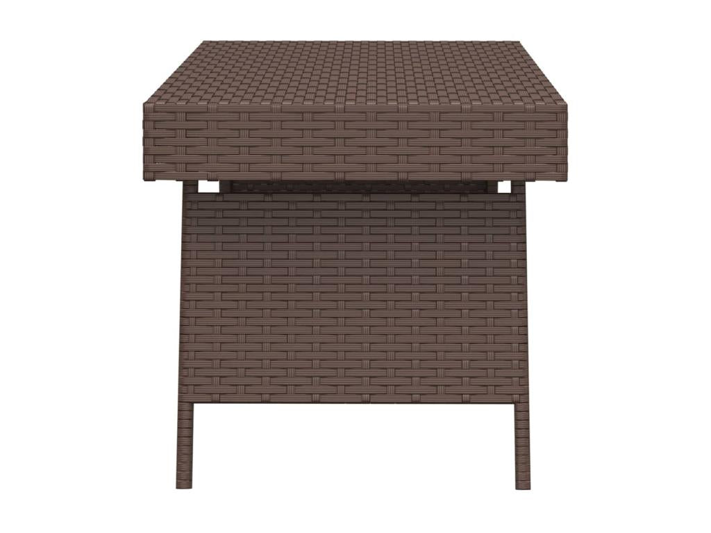 Table d'appoint pliable marron 60x40x38 cm résine tressée 92467GEXO