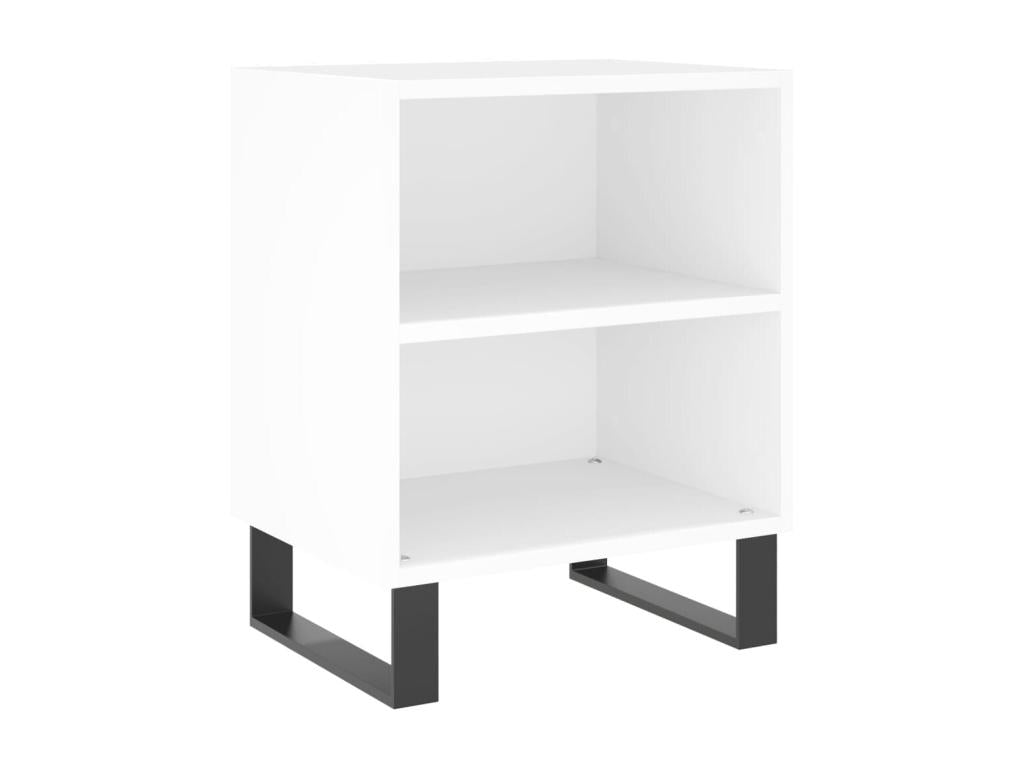 Table de chevet blanc 40x30x50 cm bois d'ingénierie 53785KNXQ