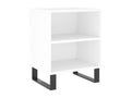 Table de chevet blanc 40x30x50 cm bois d'ingénierie 53785KNXQ