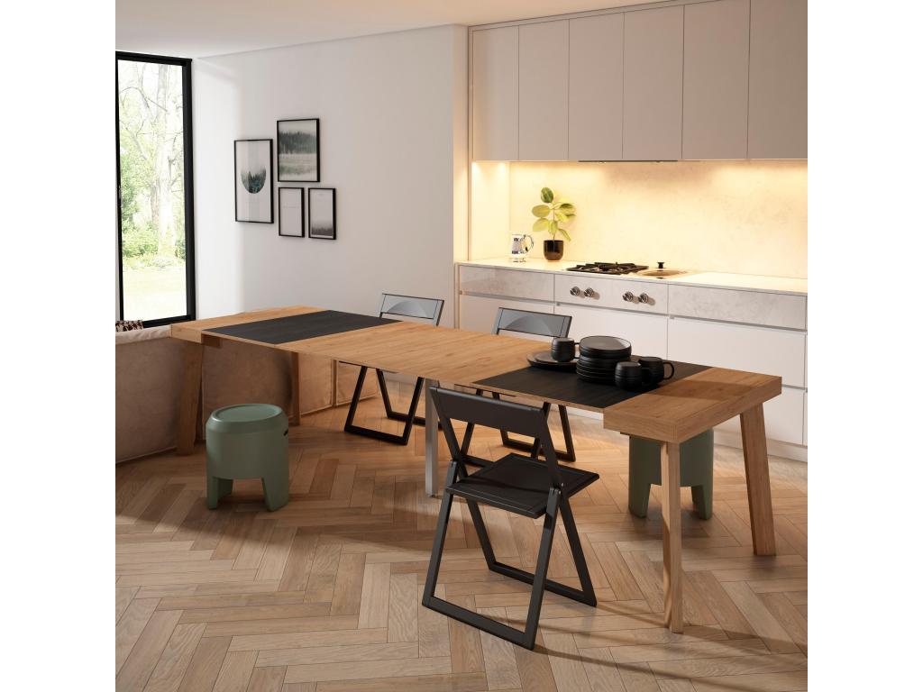 Table console extensible 300 Pour 14 personnes Pieds en bois 68504LPLL