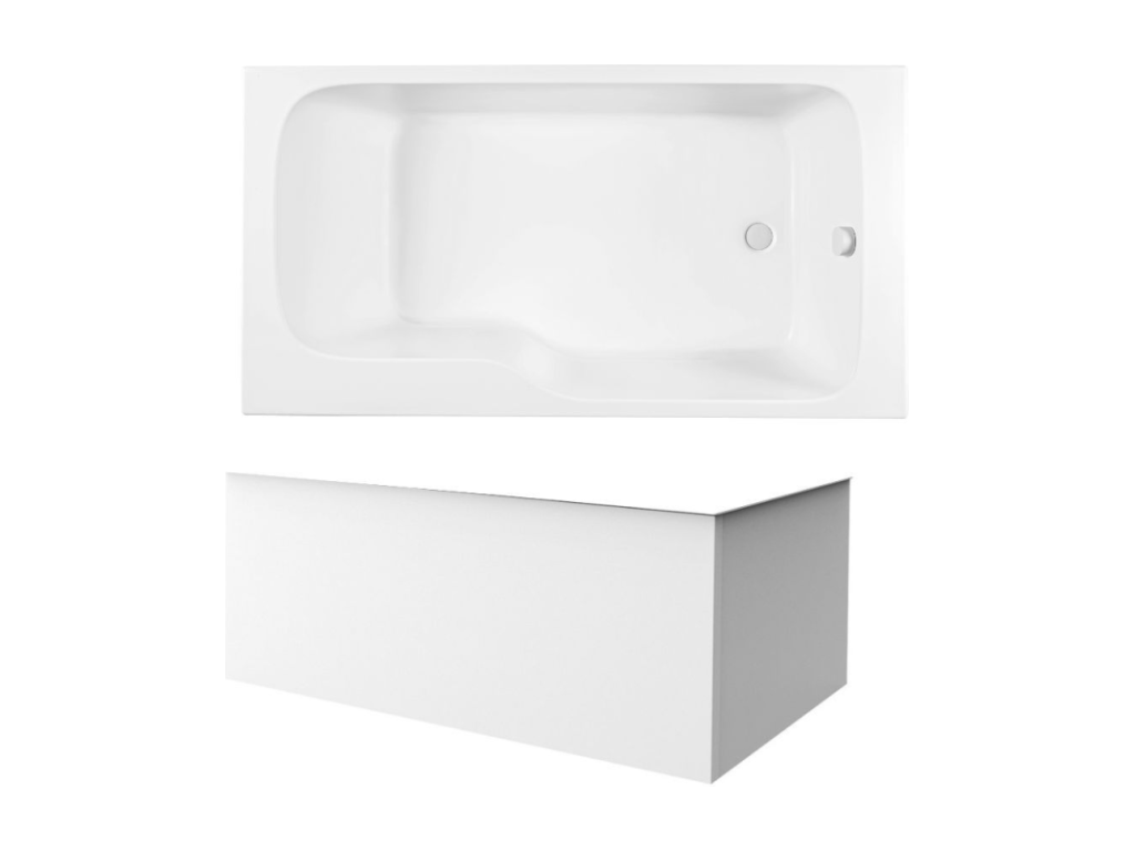 Baignoire bain douche Nidchicshop antidérapant tablier angle 170x90 droite 26807PKOV
