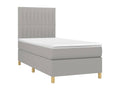 Sommier tapissier avec matelas et LED Gris clair 90x200cm Tissu 64605MEJG