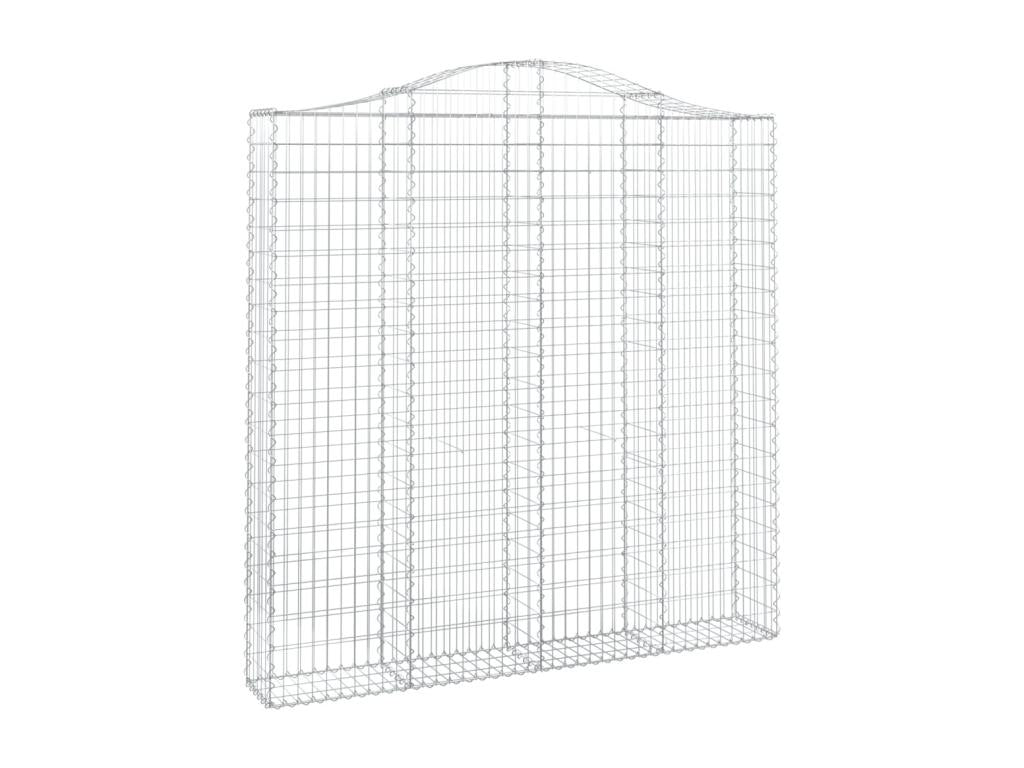 Paniers à gabions arqués 2 pièces 200x30x200/220 cm fer galvanisé 62384BFBK