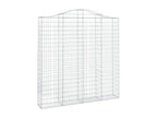 Paniers à gabions arqués 2 pièces 200x30x200/220 cm fer galvanisé 62384BFBK