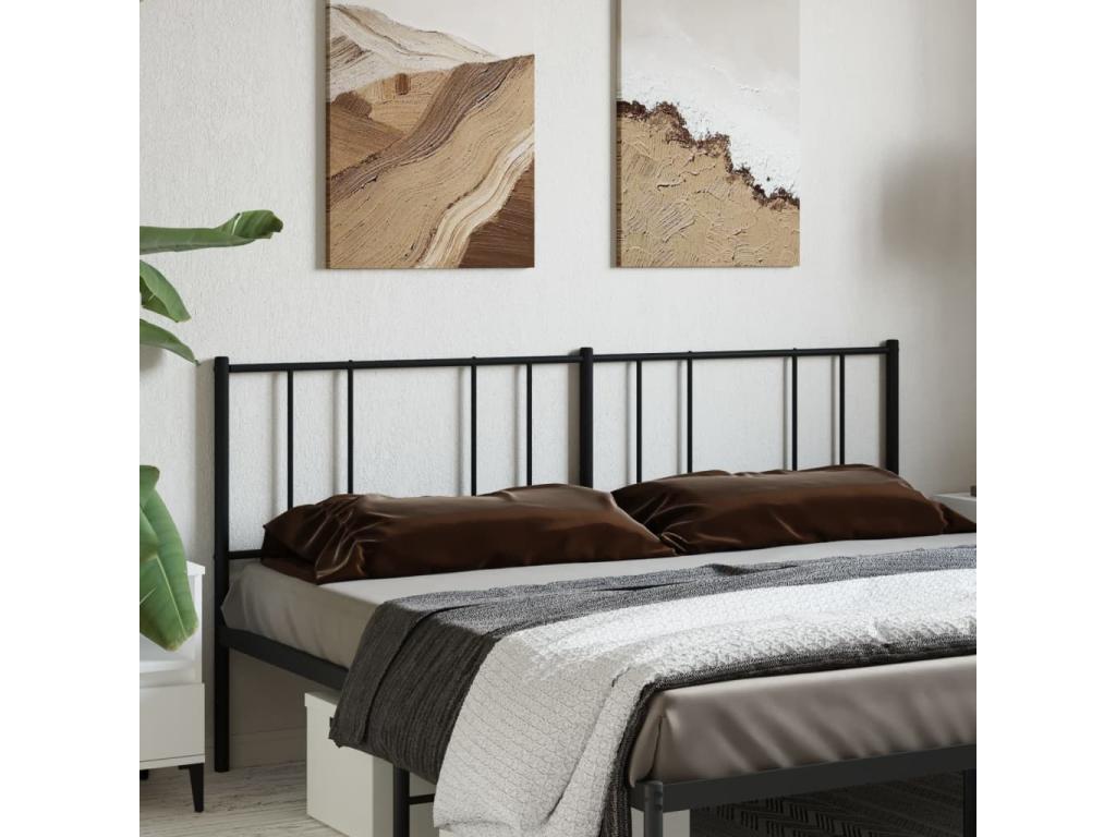 Tête de lit métal noir 193cm 05242TGWJ
