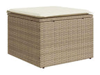 Salon de jardin avec coussins 7 pcs beige résine tressée 72407IFBB
