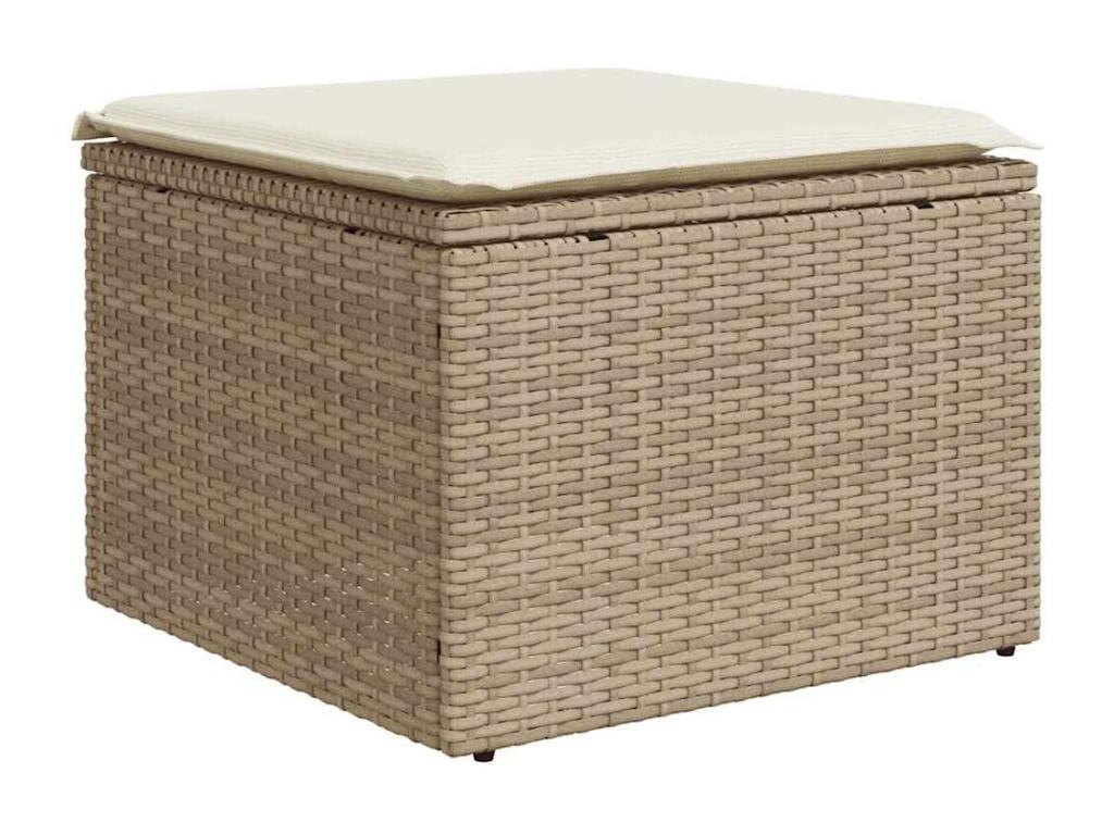 Salon de jardin avec coussins 7 pcs beige résine tressée 72407IFBB