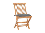 Mobilier de dîner d'extérieur pliable avec coussin 3 pcs Teck 46 17965ZLWU