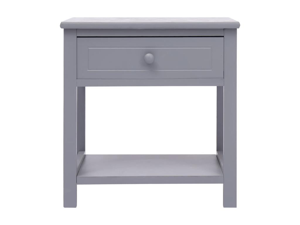 Table de chevet Gris 40x29x42 cm Bois de Paulownia 88358BFPX