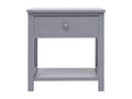 Table de chevet Gris 40x29x42 cm Bois de Paulownia 88358BFPX