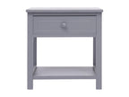 Table de chevet Gris 40x29x42 cm Bois de Paulownia 88358BFPX
