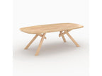 Table rectangulaire en bois d'hévéa massif clair 8 personnes - Nidchicshop 61419FNOW
