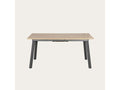 Table à manger extensible effet bois chêne beige 160x75 98110EDKS