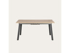 Table à manger extensible effet bois chêne beige 160x75 98110EDKS