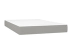 Sommier tapissier matelas et LED Gris clair 120x200 cm Tissu 26619GASW