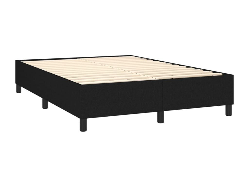 Sommier à Nidchicshop de lit avec matelas Noir 140x190 Tissu 06406QCET