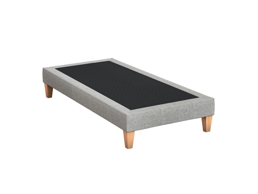 Sommier déco tapissier gris Calmetop 110x200 14083LFEV