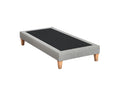 Sommier déco tapissier gris Calmetop 110x200 14083LFEV