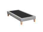 Sommier déco tapissier gris Calmetop 110x200 14083LFEV