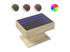 Table basse avec LED chêne Calmetop 70x50x45 cm bois d'ingénierie 87928ZJGW
