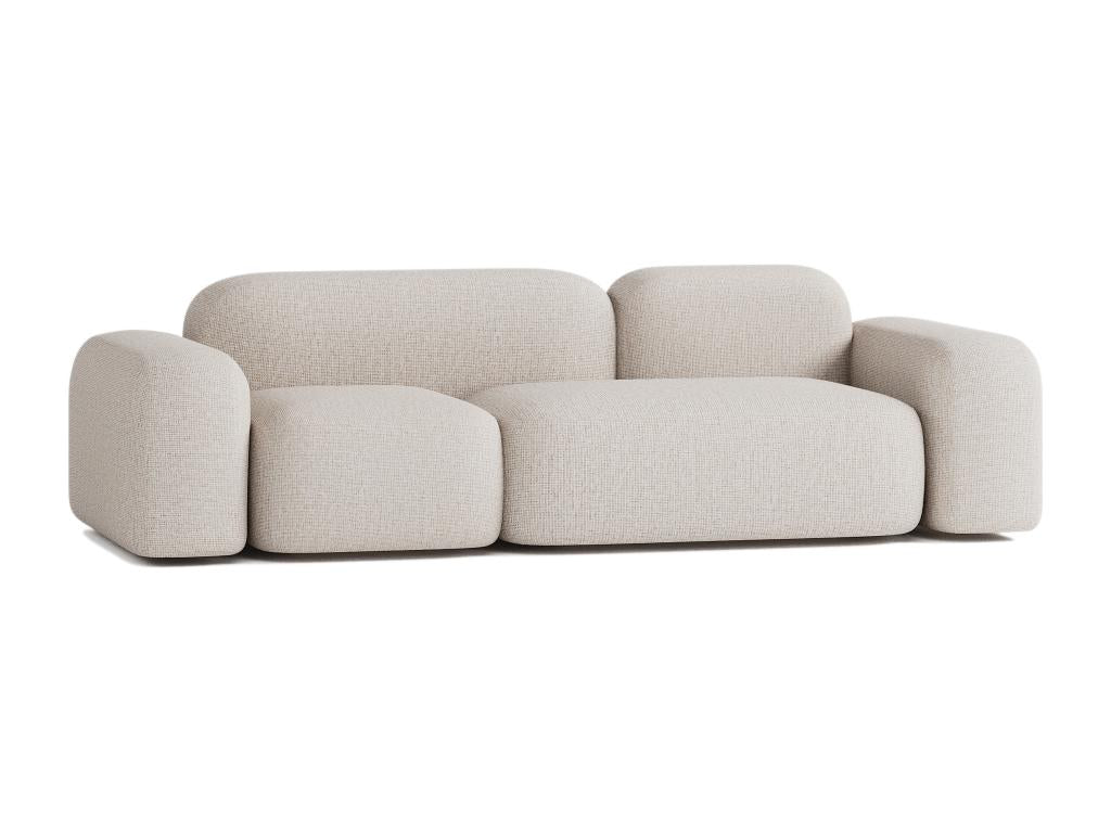 Canapé Nidchicshop 3 Places en Tissu Beige 23728MITC