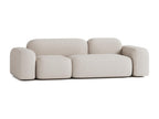 Canapé Nidchicshop 3 Places en Tissu Beige 23728MITC