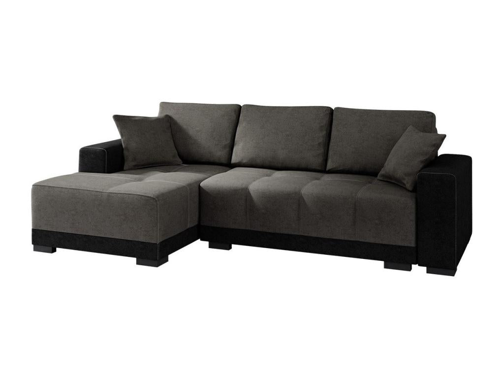 Canapé d'angle Nidchicshop 103 Gris Fonction de couchage Boîte de literie 240x140x85cm 43975XYDU