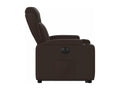 Fauteuil inclinable électrique marron foncé tissu 72033QBES