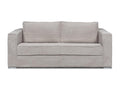 Canapé 4 places convertible express en velours tricoté grosses côtes gris clair - Couchage à Nidchicshop larges 160 cm - Matelas 22 cm Nidchicshop 25842KHMY