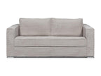 Canapé 4 places convertible express en velours tricoté grosses côtes gris clair - Couchage à Nidchicshop larges 160 cm - Matelas 22 cm Nidchicshop 25842KHMY