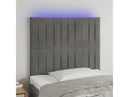 Tête de lit à LED Gris clair 80x5x118/128 cm Velours 20946VHBX