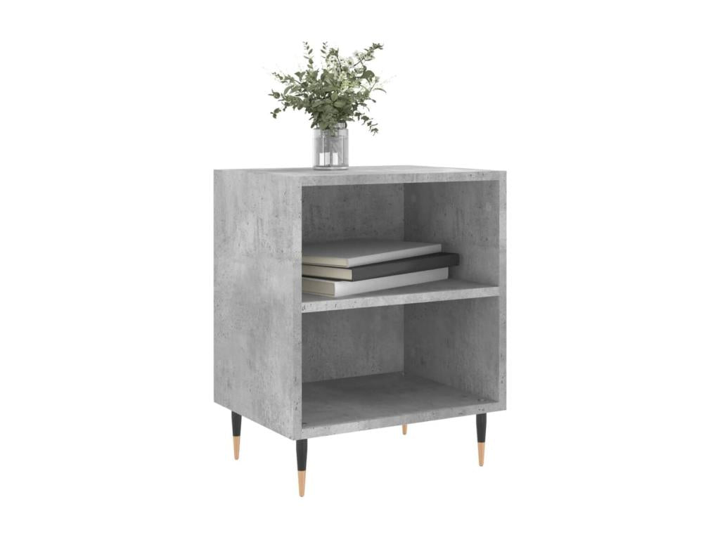 Tables de chevet 2 pièces gris béton 40x30x50 cm bois d'ingénierie 86106BKZI