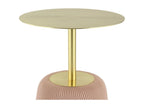 Table d'Appoint Design Calmetop 60cm Rose / Or 84789MHXI