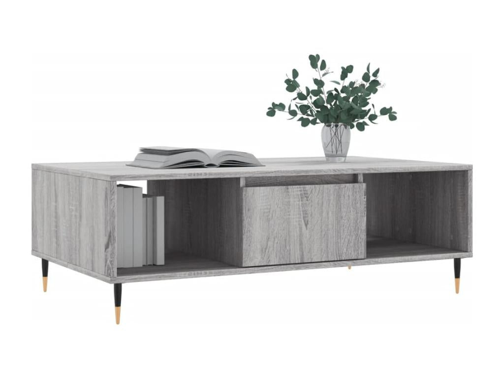 Table basse Nidchicshop gris 104x60x35 cm bois d'ingénierie 10017WJKG