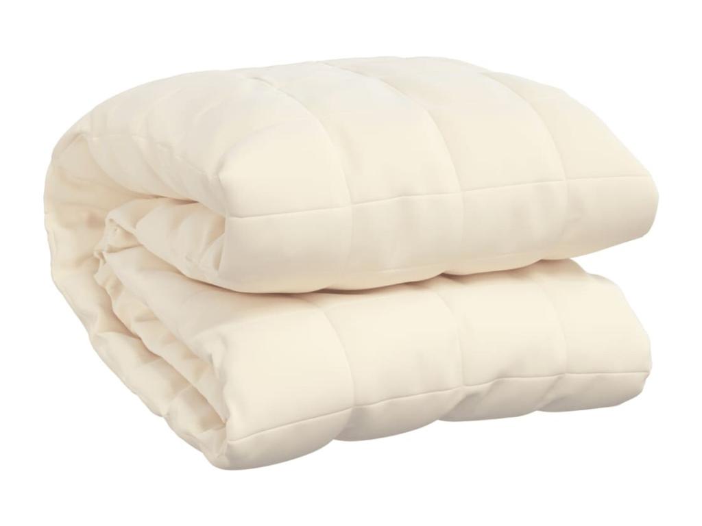 Couverture lestée Crème clair 220x230 15 kg Tissu 08369DJIU