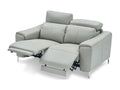 Canapé relaxation électrique 2 places en cuir Nidchicshop - Gris clair Gris Nidchicshop 98013ZGRD