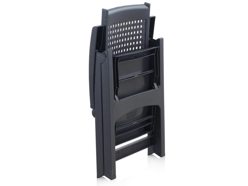 Fauteuil multipositions en métal anthracite 63x85x108 cm 33516IGWT