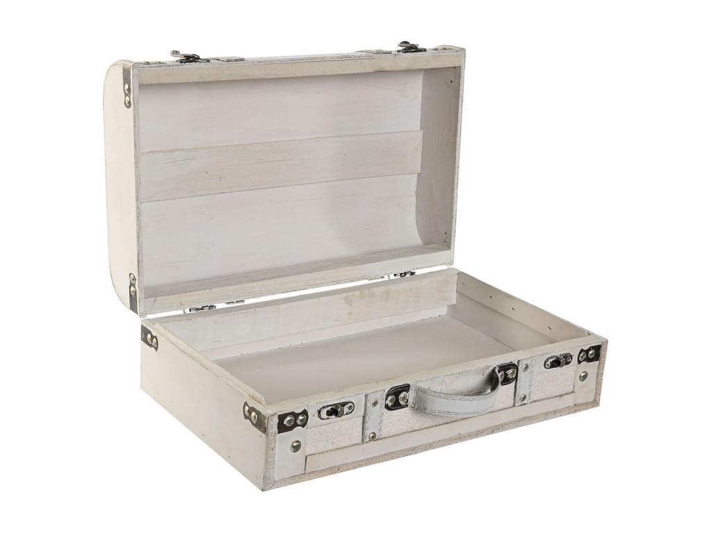 Set de 2 coffres de rangement en polyester blanc 82147XCIP