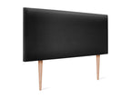 Bohometop Tête de lit simili cuir lisse 90x105cm avec pieds Lits 80/90 - Noir 44319AOZM