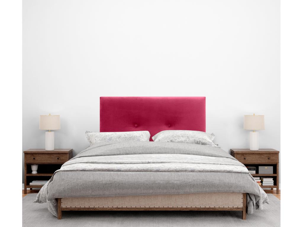 Nidchicshop Tête de Lit Velours Lisse avec Boutons 95x60 Lits 80/90 - Rouge 71231KFVV