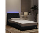 Cadre de lit avec LED sans matelas noir 100x200 cm velours 02816LUBE