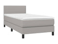 Lit à sommier tapissier avec matelas Gris clair 90x200 cm Tissu 61439PBLO