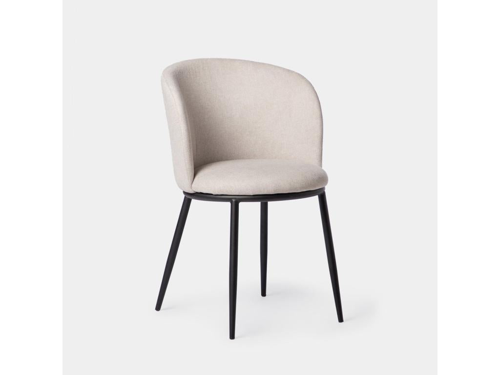 Chaise de salle à manger en tissu beige 51x80 cm-Calmetop 53516SZEU